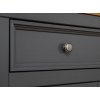 Belluno Elegante grafitová komoda 4D3S z masivu s borovicovou deskou