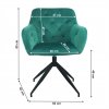 Otočná židle, zelená Velvet látka/černá, VELEZA NEW-2