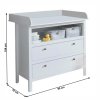 Komoda s přebalovacím pultem 2S, bílá, OLJE-3
