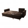 Rozkládací sedací souprava, hnědá, pravá, BLEKY ROH-2