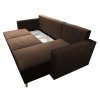 Rozkládací sedací souprava, hnědá, pravá, BLEKY ROH-3