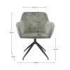 Otočná židle, šedohnědá Taupe Velvet látka/černá, VELEZA NEW-3