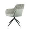 Otočná židle, šedohnědá Taupe Velvet látka/černá, VELEZA NEW-2