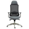 Kancelářská židle šedá pružná látka a mesh AKZ167S