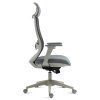 Kancelářská židle šedá pružná látka a mesh AKZ167S