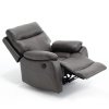 TV a relaxační polohovací křeslo elektrické potah šedá látka AKR140S