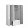 Skříň Space 70410 4d3s bílá/bílý lesk