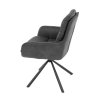 Jídelní židle šedá látka, otočná AJZ169Z