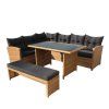 215550 zahradni ratanovy set svetle hneda cerna madul