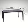 Venkovní zahradní set 140x80 pro 4 osoby DK302 antracit