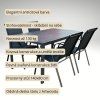 Venkovní zahradní set 140x80 pro 4 osoby DK302 antracit