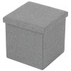 Taburet s úložným prostorem látka šedá ATA104S