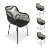216141 designove kreslo t221 cerna set 4 ks