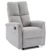 Relaxační křeslo světle šedá látka AKR103S