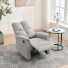 Relaxační křeslo světle šedá látka AKR103S