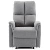 Relaxační křeslo světle šedá látka AKR103S