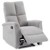 Relaxační křeslo světle šedá látka AKR103S