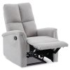 Relaxační křeslo světle šedá látka AKR103S