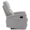 Relaxační křeslo světle šedá látka AKR103S