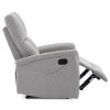 Relaxační křeslo světle šedá látka AKR103S
