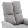 Relaxační křeslo světle šedá látka AKR103S