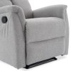 Relaxační křeslo světle šedá látka AKR103S