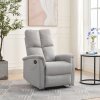 Relaxační křeslo světle šedá látka AKR103S