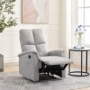 Relaxační křeslo světle šedá látka AKR103S