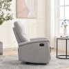 Relaxační křeslo světle šedá látka AKR103S