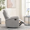 Relaxační křeslo světle šedá látka AKR103S