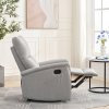 Relaxační křeslo světle šedá látka AKR103S