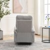 Relaxační křeslo světle šedá látka AKR103S