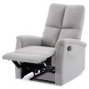 Relaxační křeslo světle šedá látka AKR103S