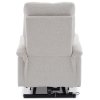 Relaxační masážní křeslo vyhřívané krémová látka AKR104K