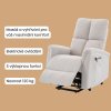 Relaxační masážní křeslo vyhřívané krémová látka AKR104K