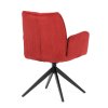 Židle jídelní červená otočná AJZ103CE