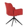 Židle jídelní červená otočná AJZ103CE