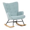 Křeslo houpací světle modrá látka AKR107M