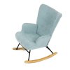 Křeslo houpací světle modrá látka AKR107M