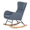 Křeslo houpací modrá látka AKR108M