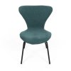 Židle jídelní modrá látka nohy černý kov AJZ111M