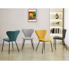 Židle jídelní modrá látka nohy černý kov AJZ111M