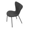 Židle jídelní šedá látka nohy černý kov AJZ111S