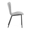 Židle jídelní stříbrná látka nohy černý kov AJZ111ST