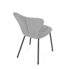 Židle jídelní stříbrná látka nohy černý kov AJZ111ST