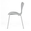 Židle jídelní šedý plast kovová podnož AJZ113S