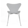 Židle jídelní šedý plast kovová podnož AJZ113S