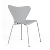 Židle jídelní šedý plast kovová podnož AJZ113S