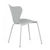 Židle jídelní šedý plast kovová podnož AJZ113S