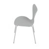Židle jídelní šedý plast kovová podnož AJZ113S